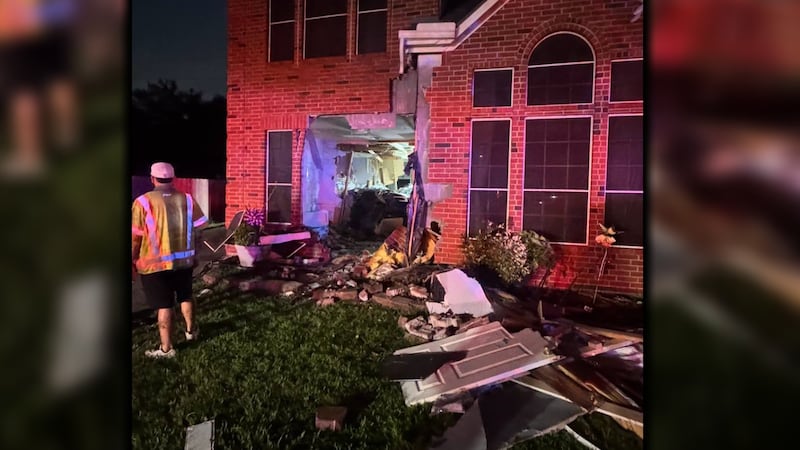 A Tesla vehicle crashed into a home in Katy, Texas.