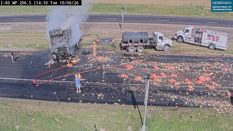 A portion of Interstate 80 is closed just east of North Platte following a crash Tuesday.
