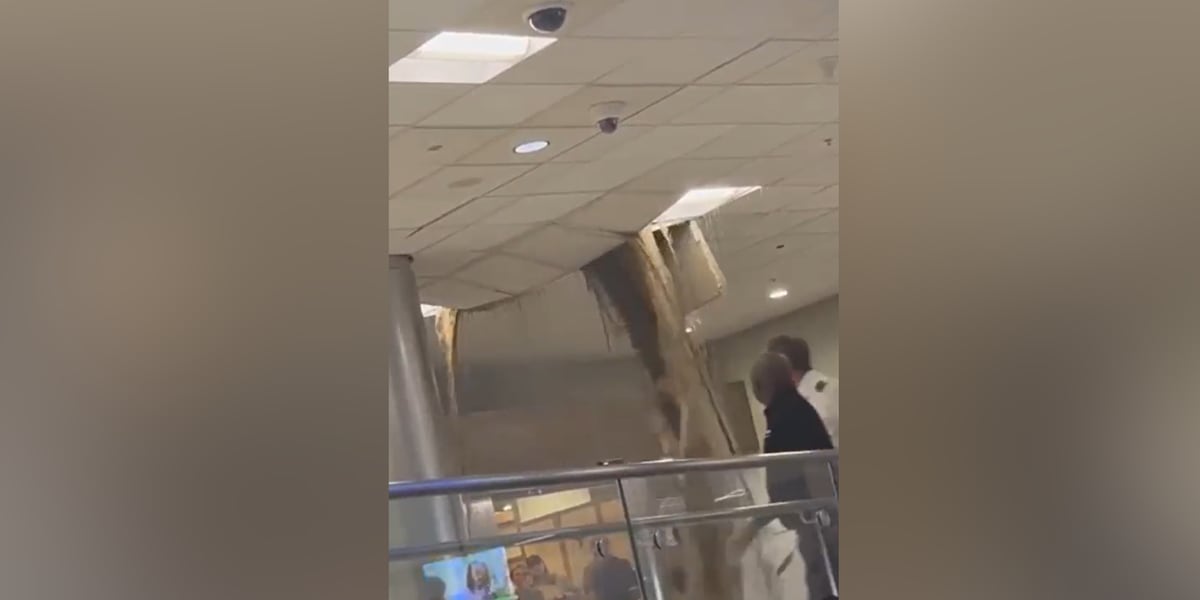 Ceiling collapses, dumps water at Atlanta airport