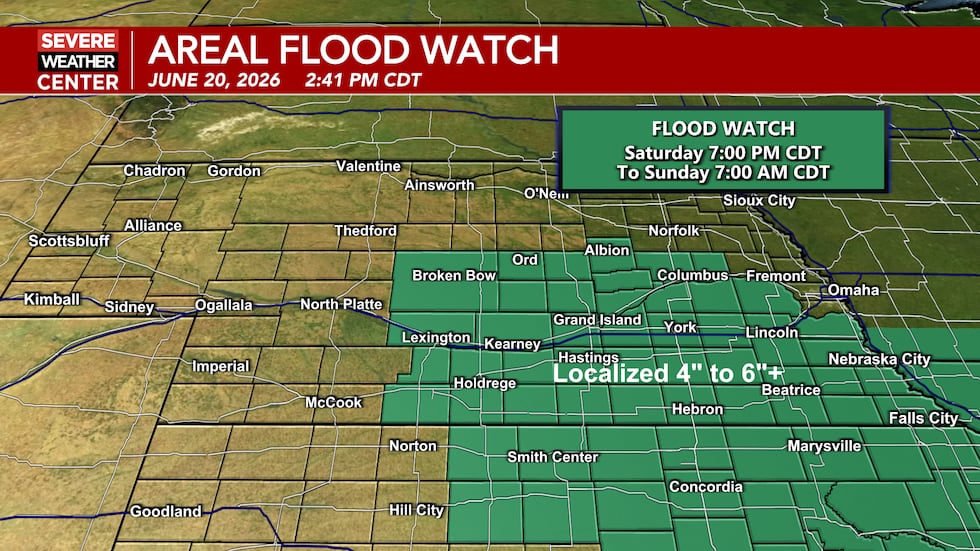 Here is the current Flood Watch in place